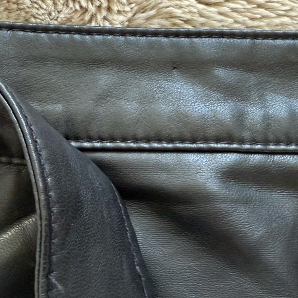 American Eagle Faux Leather High Rise Skort Sz 18 NWT Wrap Black - Picture 10 of 16